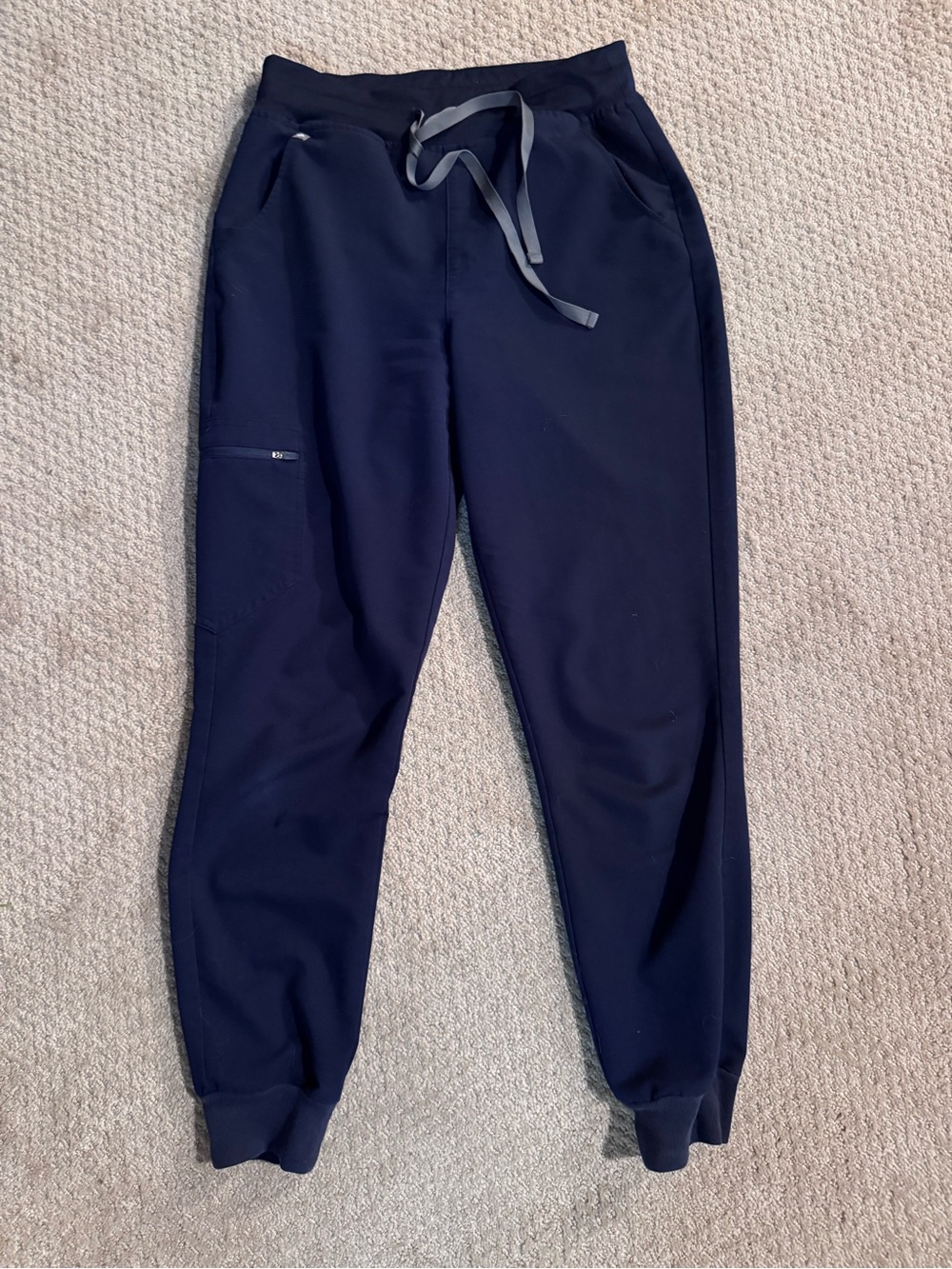 Figs women Navy blue Drawstring Jogger Scrubs with Contrast Tie